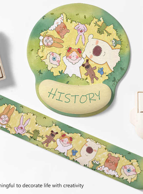 卡通动物鼠标垫护腕手腕垫电脑男女办公学习键盘手托记忆棉垫优选