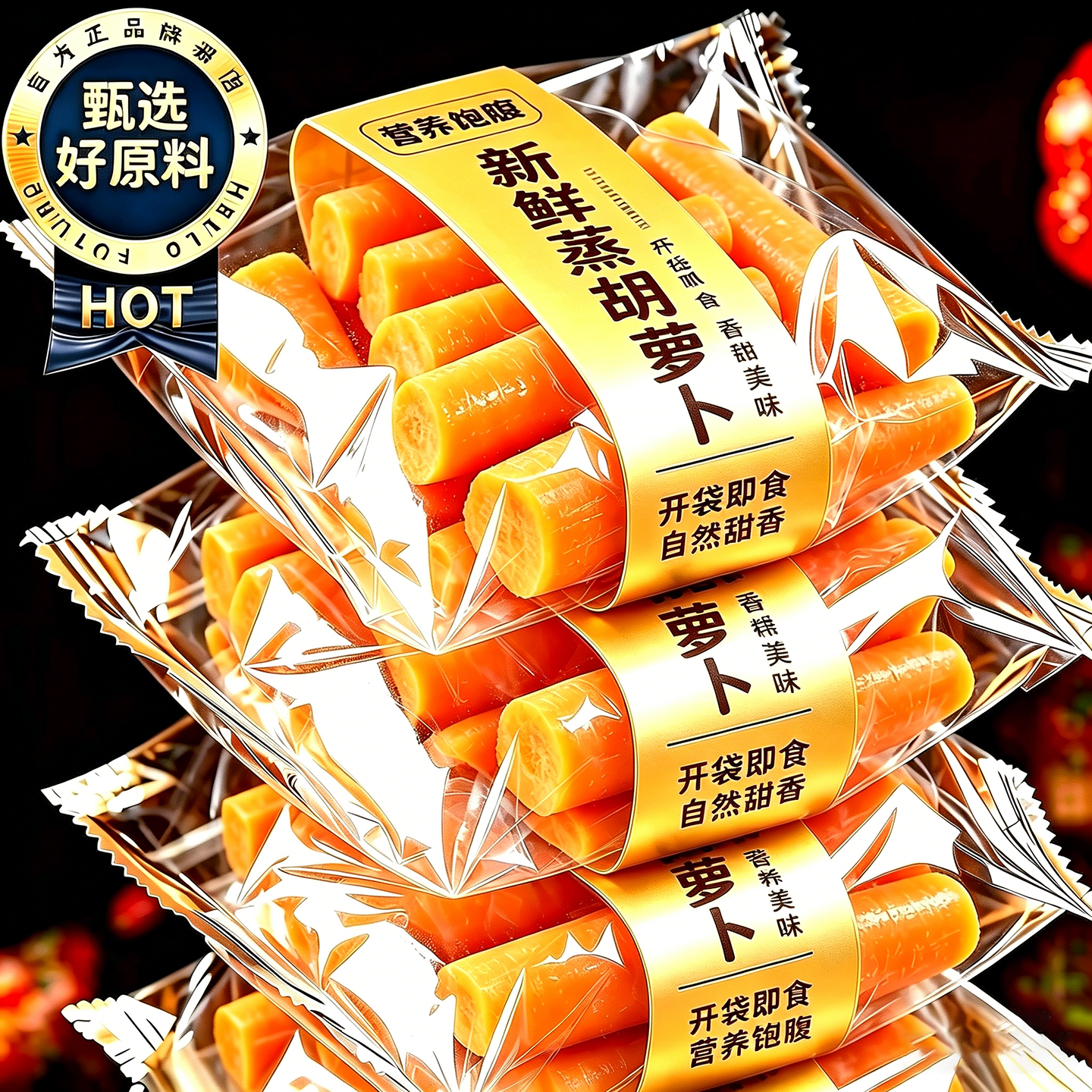 配料干净只有新鲜胡萝卜健身推荐