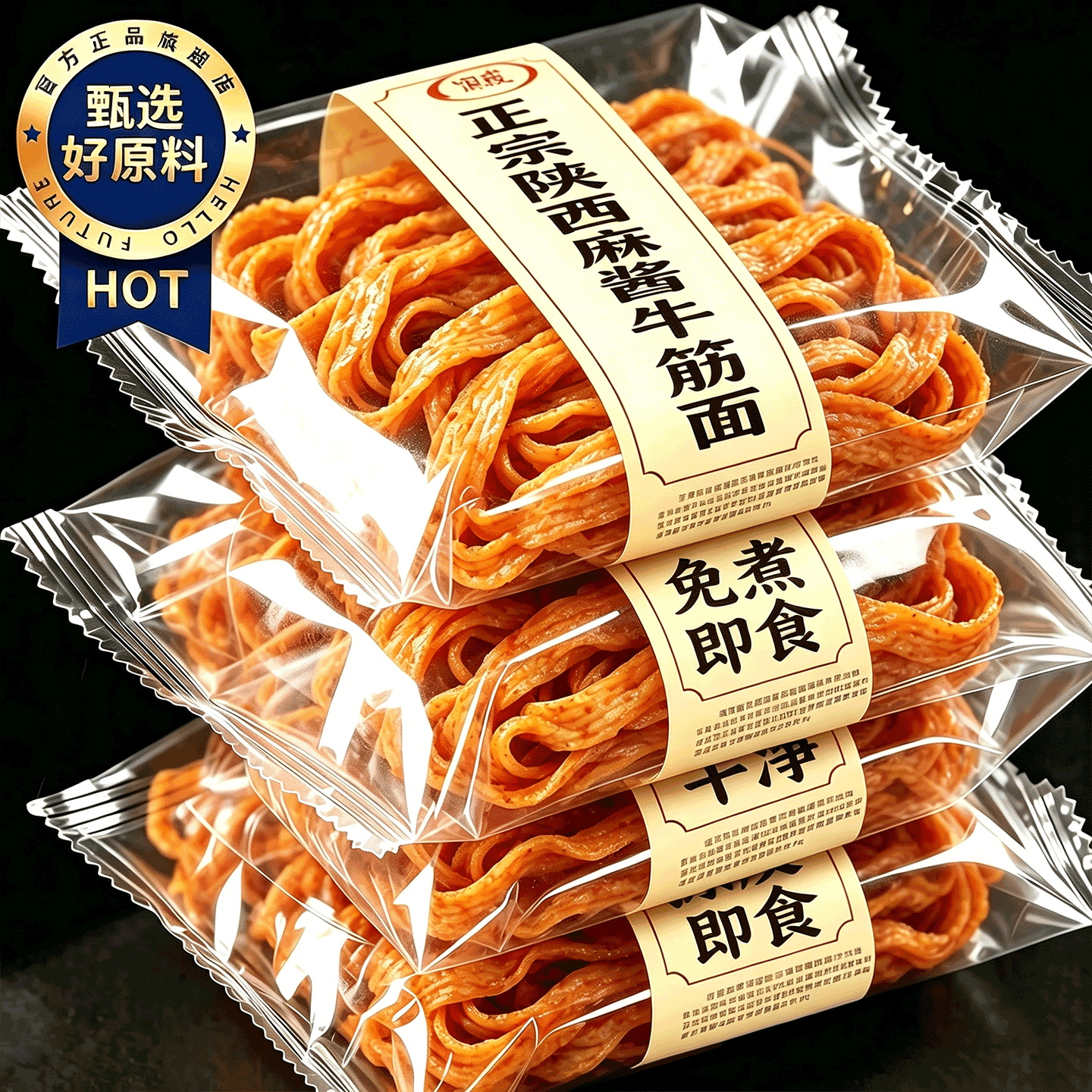 【农科院推荐】免煮麻酱牛筋面
