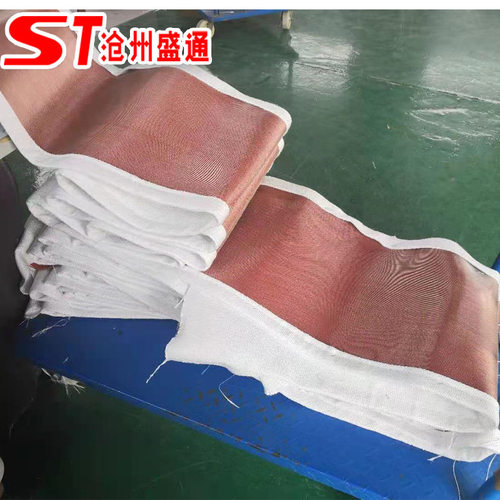 红色硅胶布蒙皮 电厂用膨胀节蒙皮 复合蒙皮布