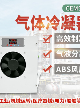 电子冷凝器小型风冷降温设备工业CEMS高温烟气单双通道气体冷却机