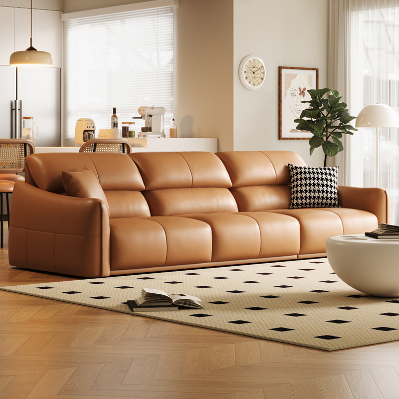 意式极简沙发现代简约客厅侘寂风北欧直排三四人位小户型沙发