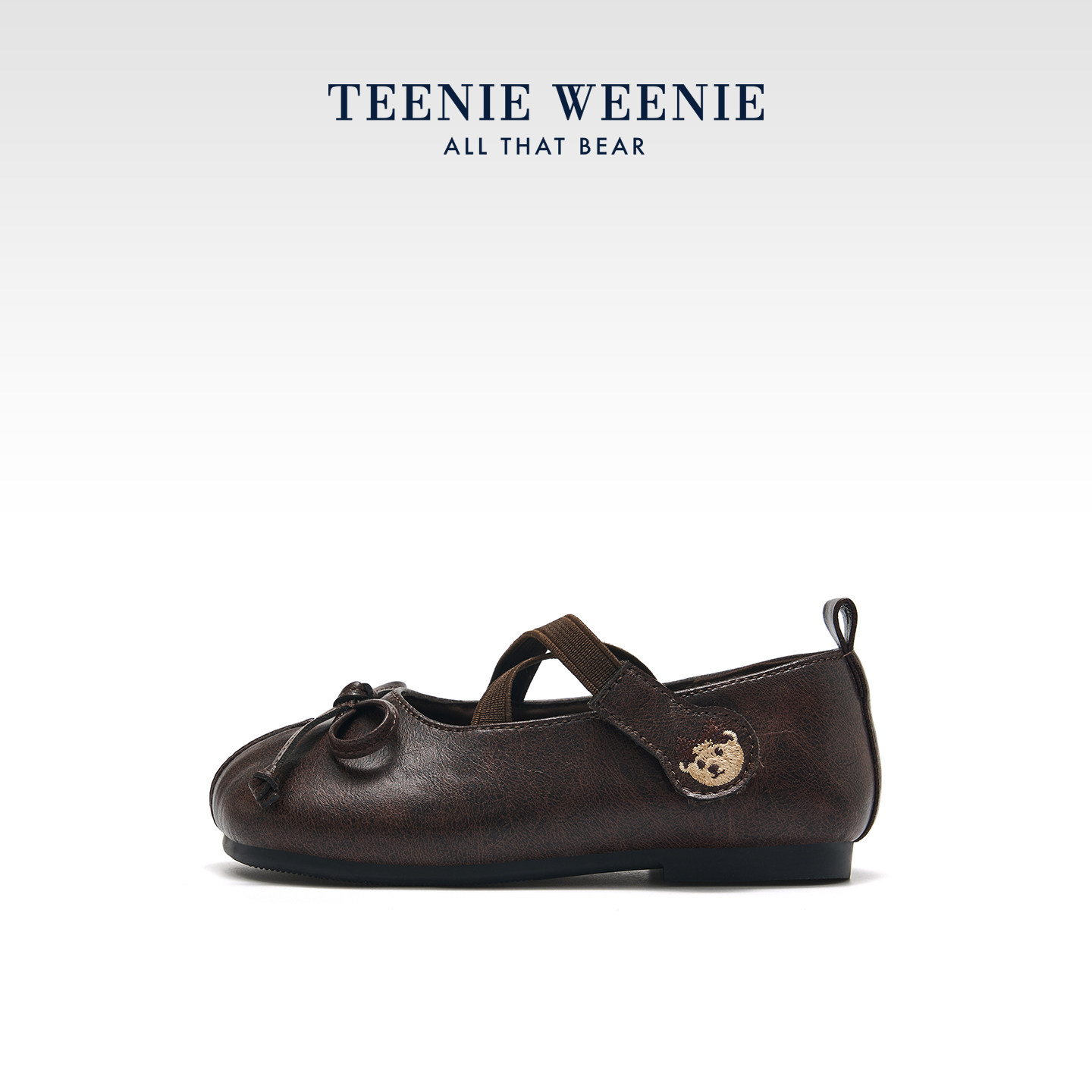 TeenieWeenie女童蝴蝶结公主皮鞋图片