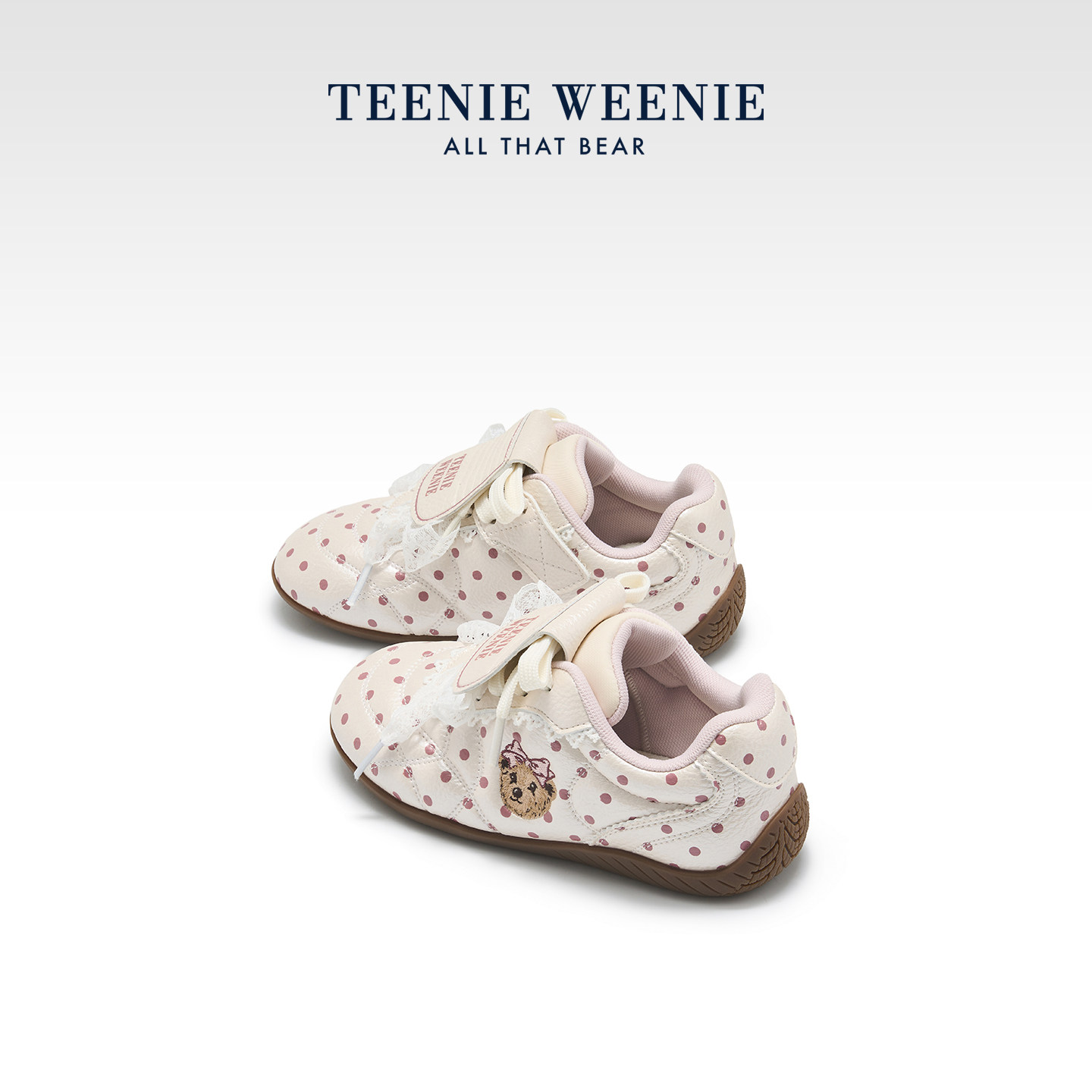TeenieWeenie女童复古波点德训鞋