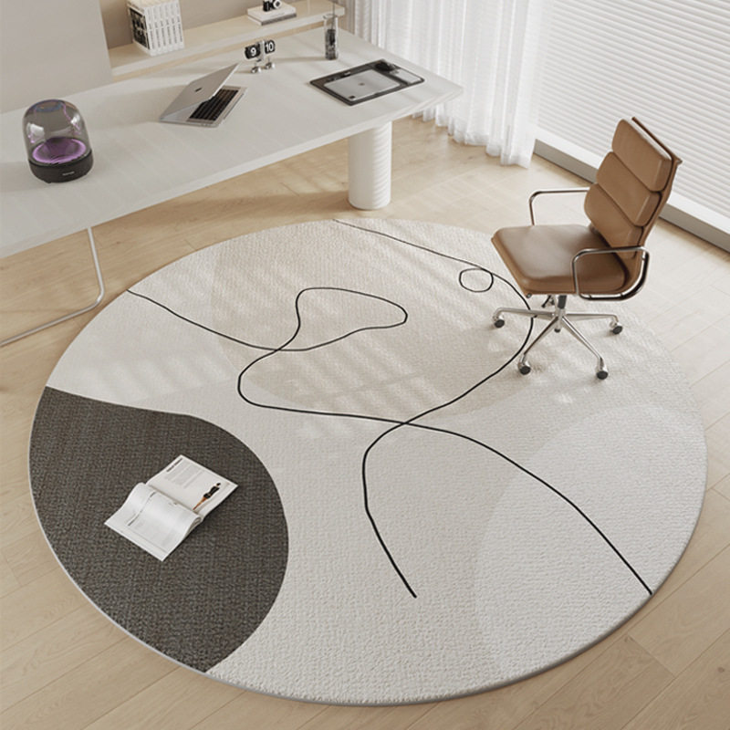 圆形地毯客厅卧室电脑椅地垫办公室书房转椅垫子电竞椅子地垫家用