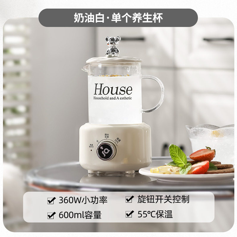 煮茶器多功能花茶壶家用养生壶办公室迷你电炖杯玻璃壶礼品mini