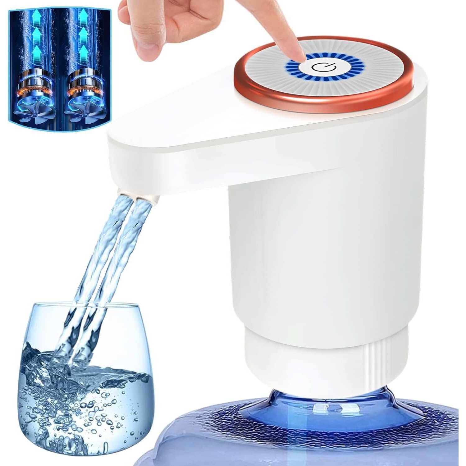 双泵电动抽水器全自动上水器桶装水抽水机矿泉水吸水器取水器