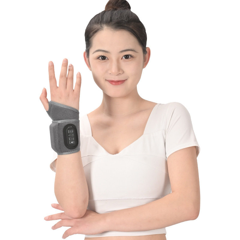 电热护手腕按摩器充电式三档控温加热敷艾灸手部关节震动发热护腕