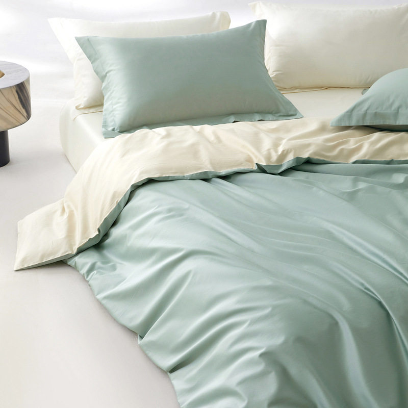 舒尊客||A类长绒棉100S全棉贡缎四件套新疆纯棉丝滑光泽裸睡被套