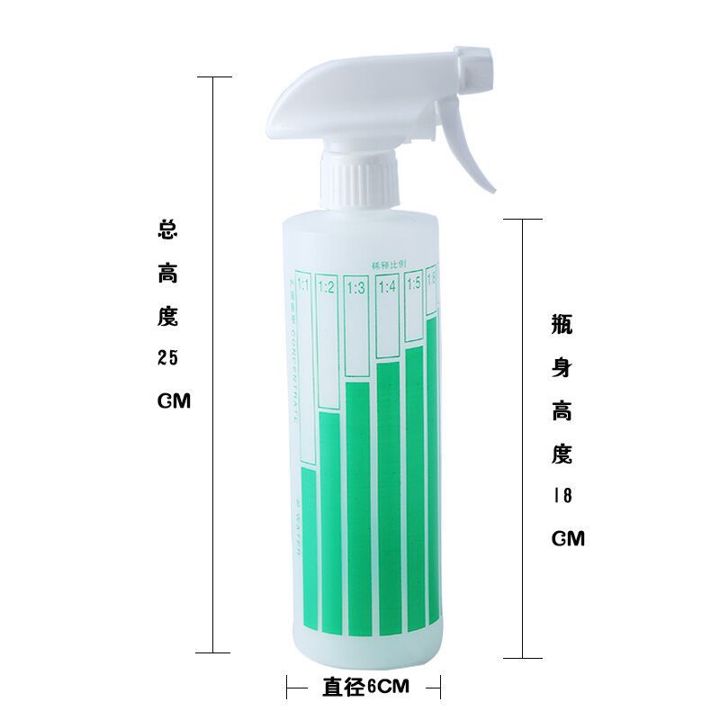 稀释剂喷雾瓶 500ml稀释瓶比例喷雾瓶清洁剂液体分装瓶油污净瓶