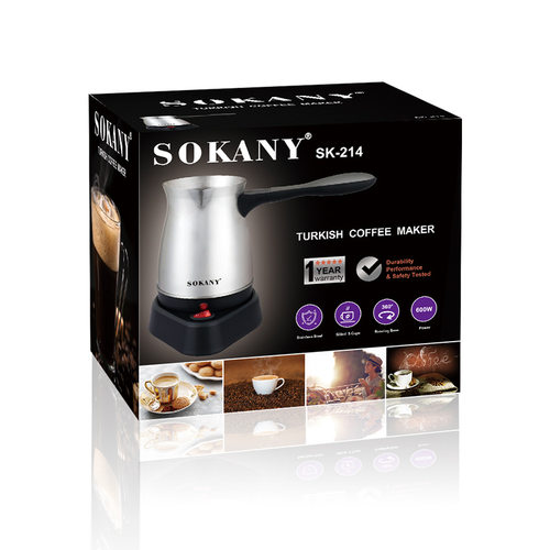 SOKANY214土耳其咖啡壶电水壶煮黄酒热奶茶不锈钢咖啡壶水壶