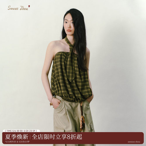 sennoszhou领带露背上衣
