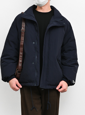 格集家美式工装羽绒服复古刺绣立领90白鸭绒机能保暖潮外套25716