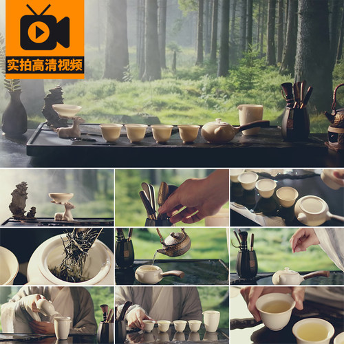 古风意境茶道倒茶泡茶沏茶喝茶艺中国风古韵文化高清实拍视频素材