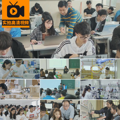 职业技术学校学院学生上课学习高职专业技能培训实训实拍视频素材