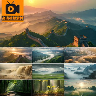中国美丽祖国大好河山自然风景长江黄河草原雪山大江大河视频素材