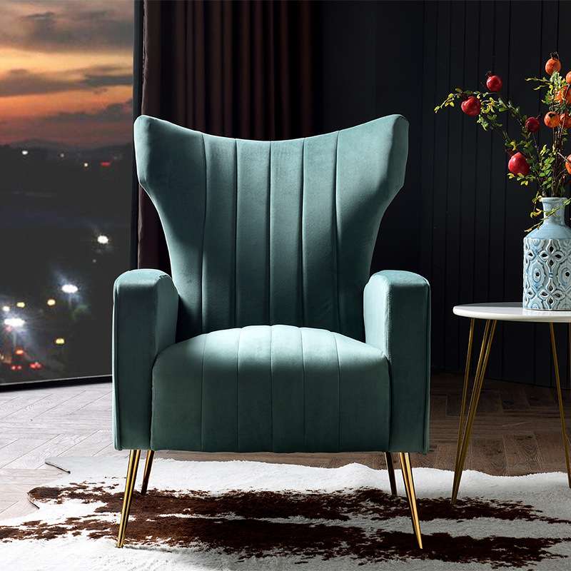 北欧小户型简约沙发美式高靠背老虎椅休闲单人客厅卧室沙发椅懒人