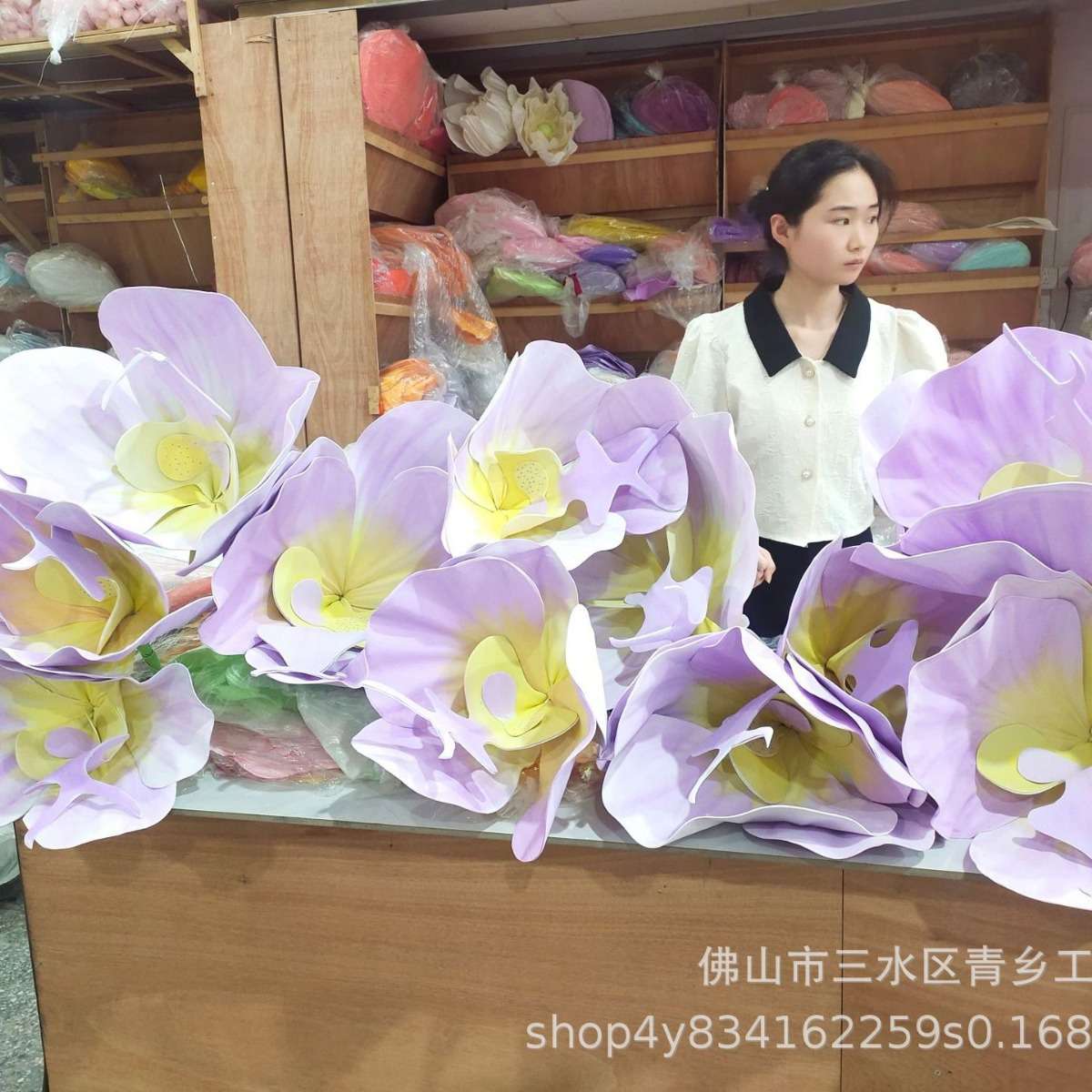 仿真巨型蝴蝶兰户外Eva手工花店铺装饰商场美陈打卡点