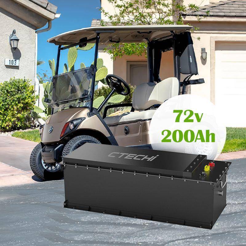 CTECHi 72V 200Ah 高尔夫球车磷酸铁锂电池 BT 遥控 LiFePo4 电池