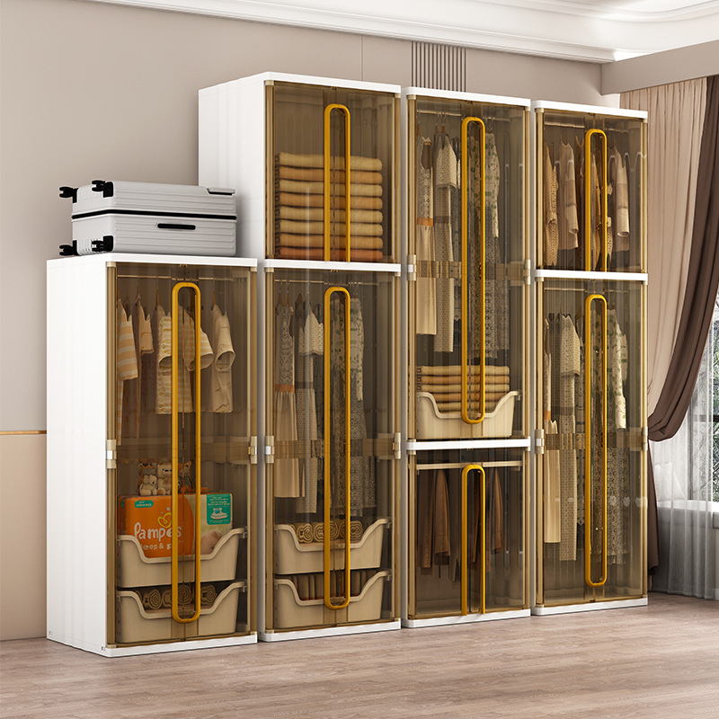 简易衣柜家用卧室挂衣包包衣橱收纳柜塑料玩具收纳衣柜大容量