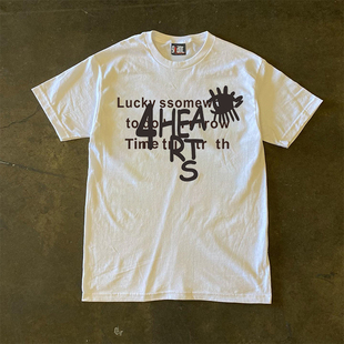 复古oversize字母短袖 奥特莱斯 美式 2026春夏新款 T街头 重磅不透