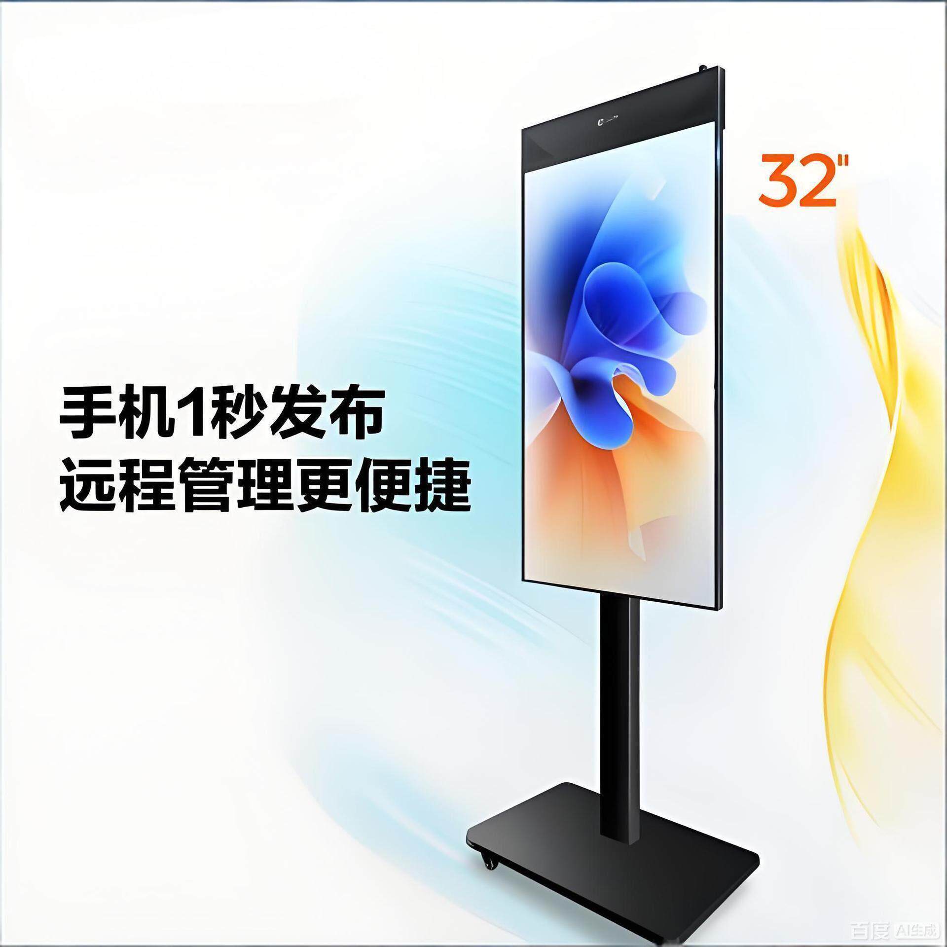 32寸新款LCD液晶广告机白色外观电子画屏显示器商场展厅门诊叫号