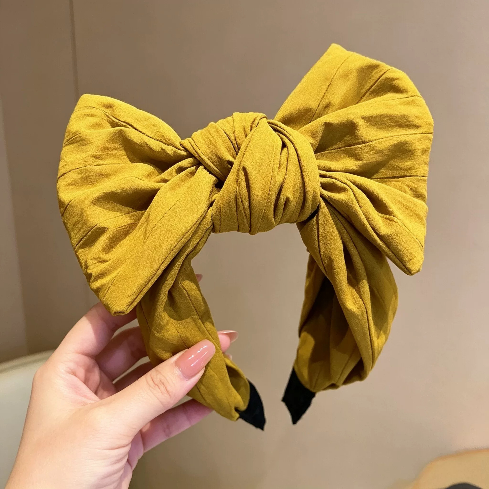 简约百搭立体大蝴蝶结宽边发箍图片
