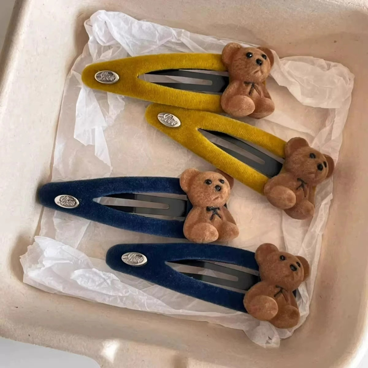 韩国东大门同款可爱植绒小熊发夹网红新款气质百搭刘海夹碎发边,饰品/流行首饰/时尚饰品新,发饰,淘宝优惠券,粉丝福利购,淘宝优惠卷