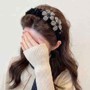 精致轻奢高级感花朵发箍女款2026新款高颅顶洋气时尚头箍发卡头饰