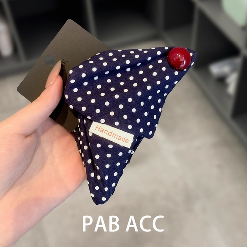 韩国网红撞色气质学院风格子三角发卡波点新款鲨鱼夹后脑勺盘发夹