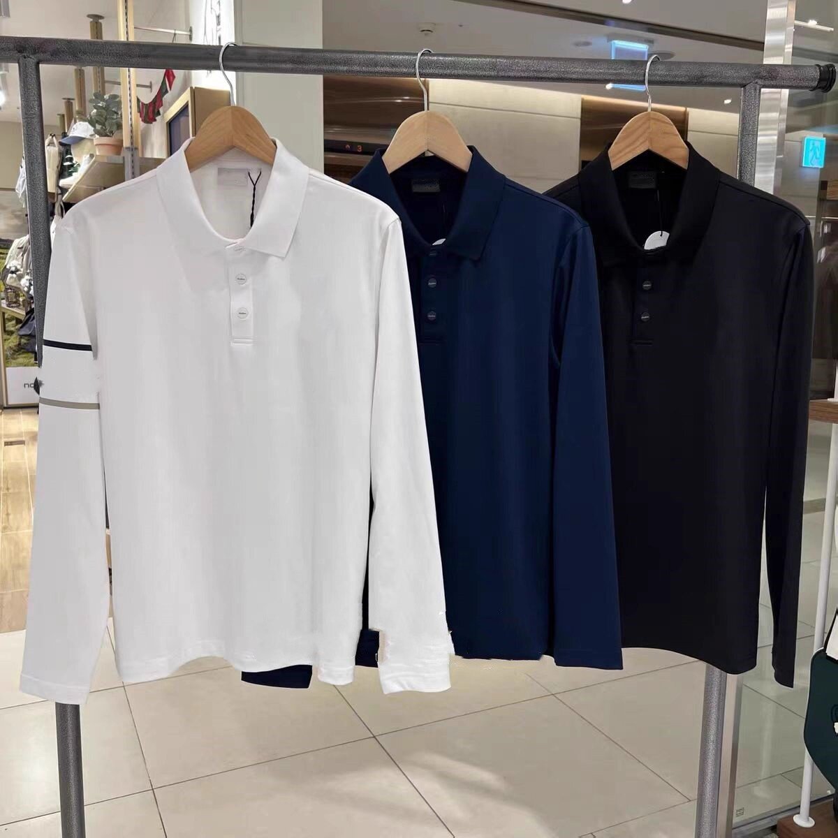 韩国原单高尔夫男装polo衫2025秋季新款舒适百搭字标GOLF球服上衣