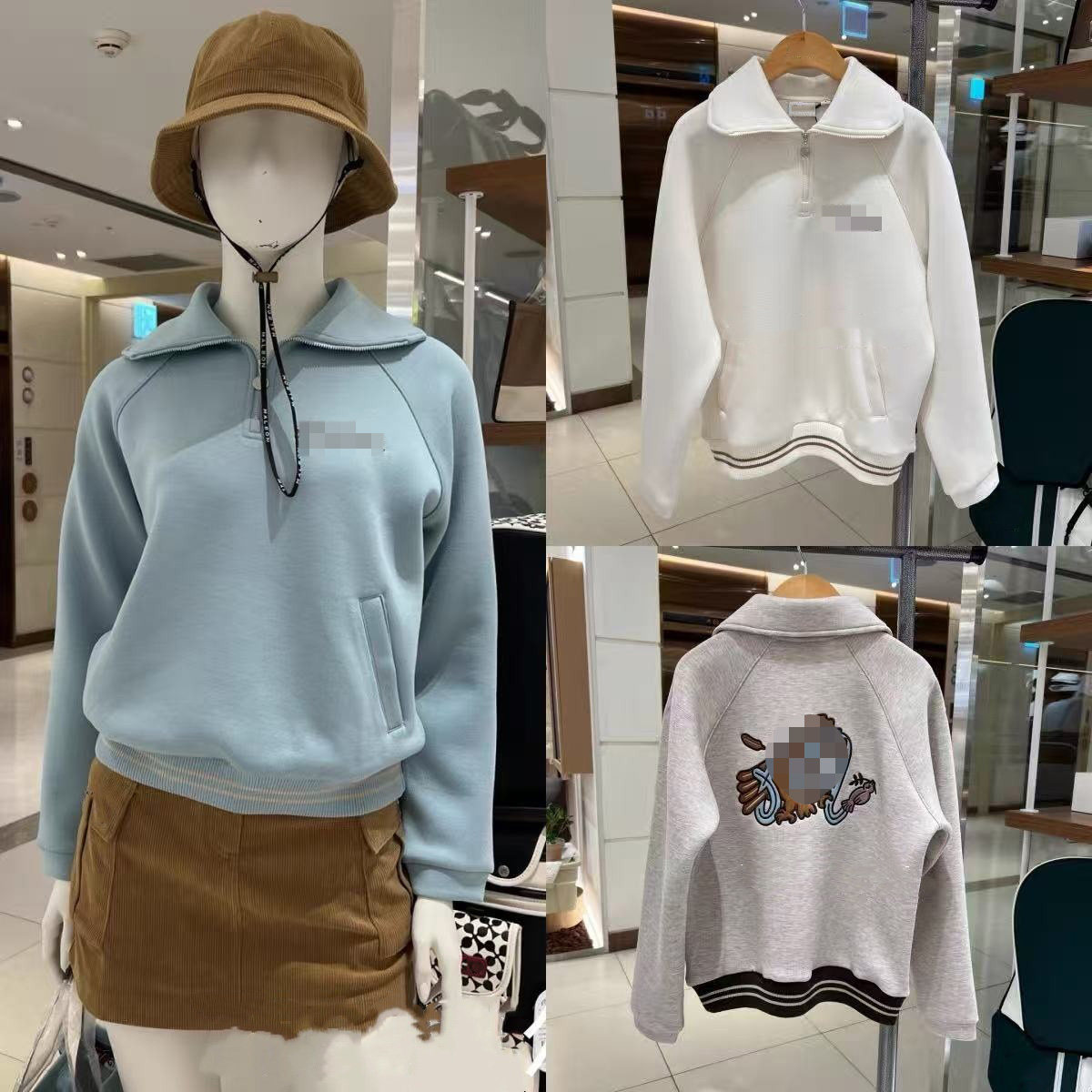 韩国高尔夫服装女士外套25秋冬golf运动半拉链翻领套头长袖卫衣女