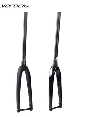 SILVEROCK STREAM碳前叉锥管桶轴20寸406 451碟刹内走线小轮碳叉