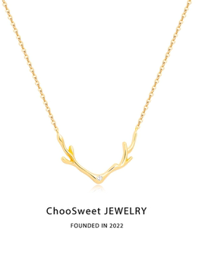 「米娜小鹿角」ChooSweet S925纯银项链轻奢高级感锁骨链简约ins