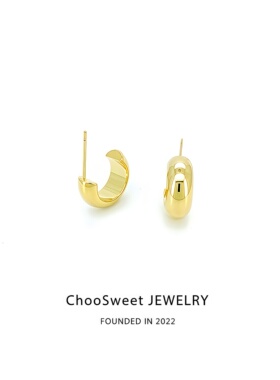 「光面C」ChooSweet耳钉女简约时尚小众气质日常耳饰清新精致ins