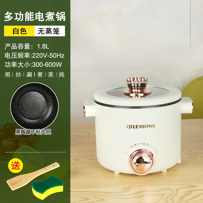 电煮锅煎炸蒸煮一体锅小型家用学生宿舍迷你火锅家用小火锅电煮锅