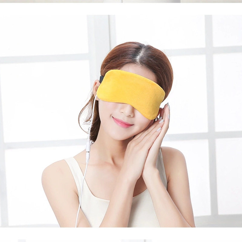 蒸汽眼罩usb充电发热加热护眼罩真丝热敷眼睛睡眠遮光缓解眼疲劳