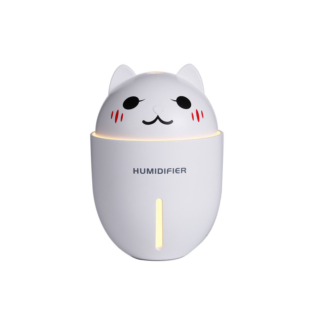 萌宠猫咪加湿器Y1猫咪静音加湿小型桌面USB车载大喷雾小夜灯加湿