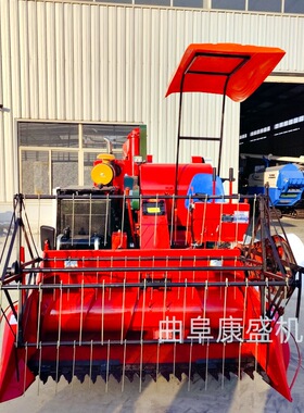 全喂入新款稻谷大豆联合收割机厂家直发小型油菜脱粒机