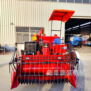 全喂入新款稻谷大豆联合收割机厂家直发小型油菜脱粒机