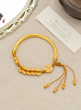 金店同款沙金五帝钱币五路财神