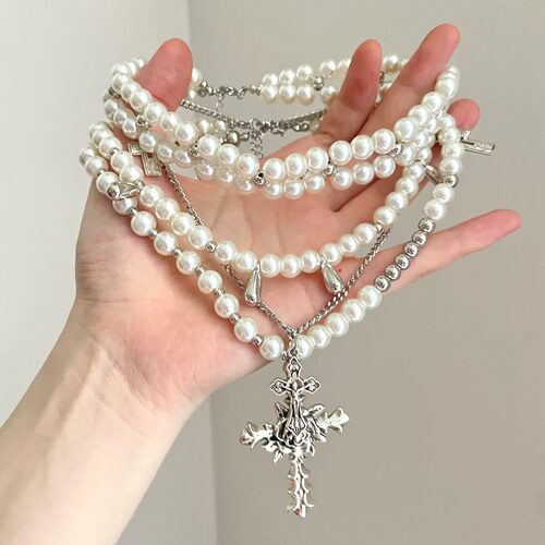 Vintage古着 Medieval pearl necklace项链