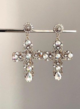 Vintage古着 Caibao Cross耳饰