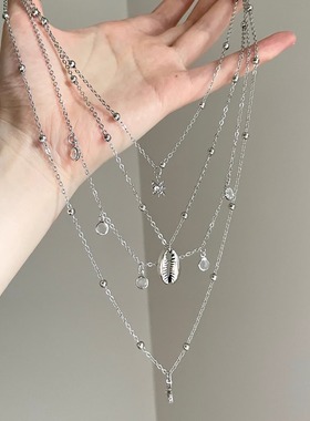 Vintage古着 Six-pointed star fierce sky项链