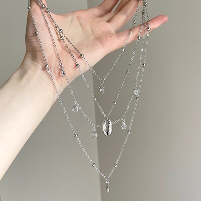 Vintage古着 Six-pointed star fierce sky项链