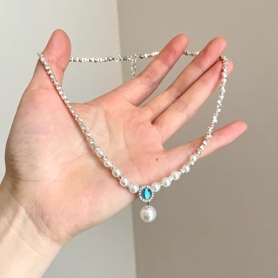 Vintage古着 Aquamarine Pearl项链