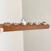 Design sense liquid Vintage古着 metal folds套戒