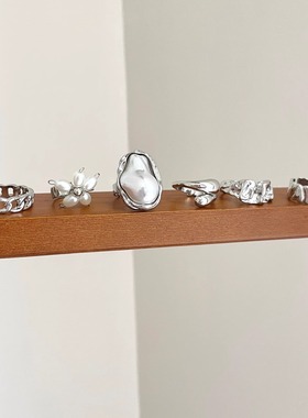 Vintage古着 Design sense liquid metal folds套戒