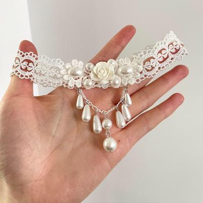 Vintage古着 Baroque white webbing项链