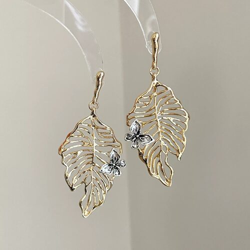 Vintage古着 Dead leaf butterfly dance耳饰
